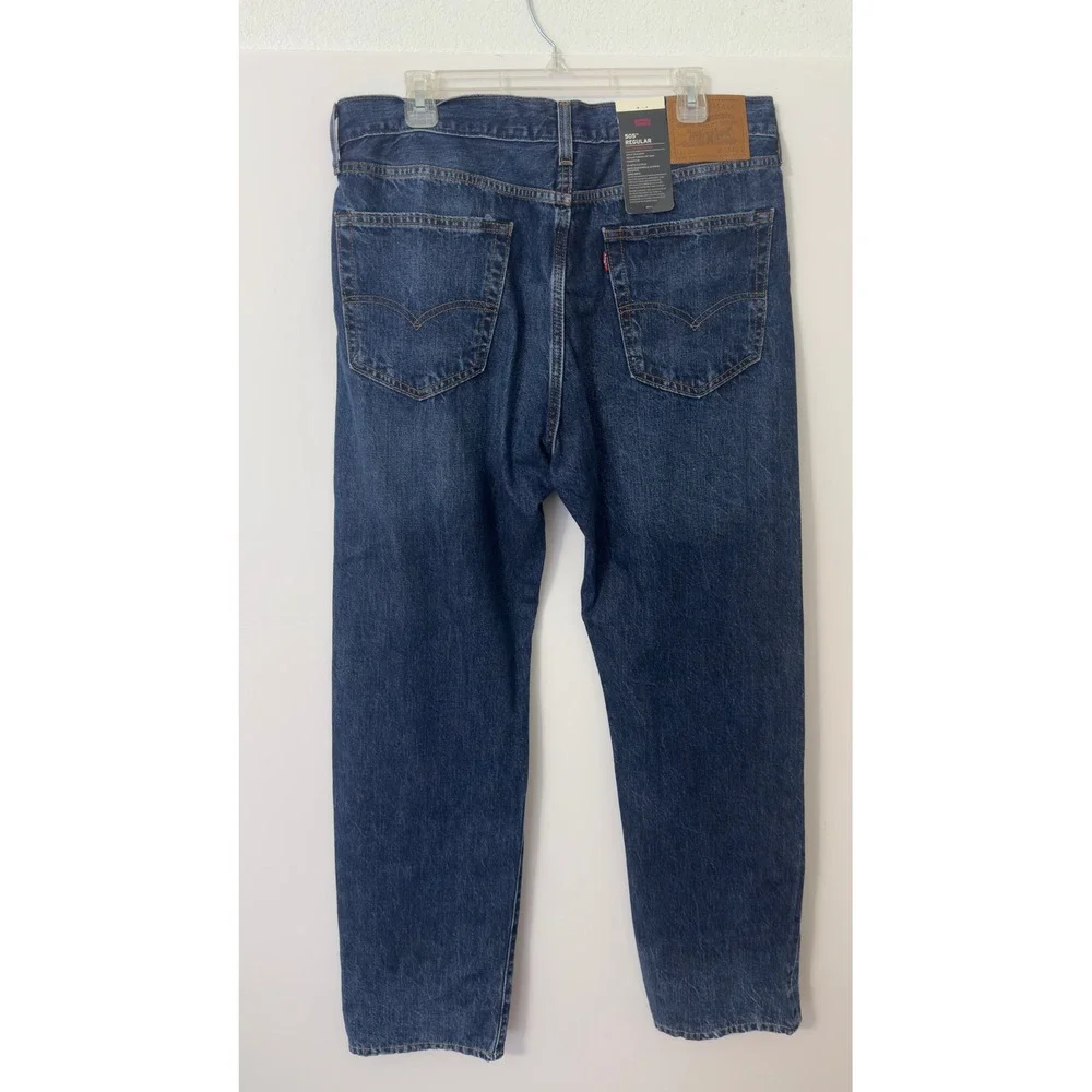 Levi's 505 Selvedge Premium Straight Jeans‎ Mens 36x32 Blue Irregular